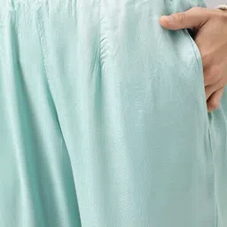 Divena Floral Embroidered Gotta Patti Kurta with Trousers & Dupatta image 3