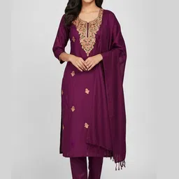 Vrinde Embroidered Unstitched Dress Material-picture-23