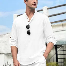 Edin Men Cotton Solid Kurtas-picture-13