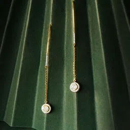 Polki Stories By Raniwala Women 14 Kt Gold Earrings Diamond 2.93gm-image-1