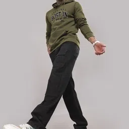 ADRO Men Printed Hooded Sweatshirt image 5