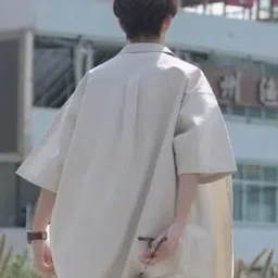 KPOP Short Sleeves Spread Collar Casual Shirt image 2