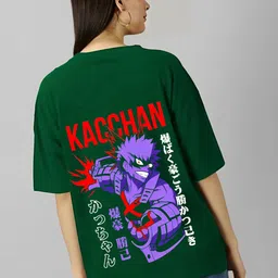 LECOWAR Graphic Printed Round Neck Cotton Drop-Shoulder Sleeves Oversized T-shirt-picture-20