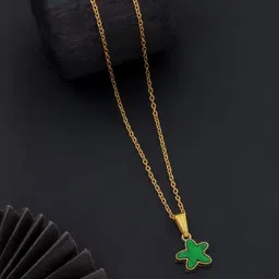 SZN Set Of 2 Gold-Plated Enamelled Heart Shaped Pendants With Chains image 3