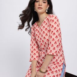 Anouk Rustic Floral Printed V-Neck Straight Kurti-picture-40