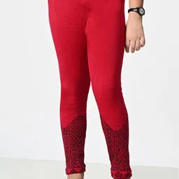 BAESD Girls Woolen Printed Ankle Length Leggings-image-56