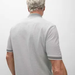 Marks & Spencer Men Solid Polo Collar T-shirt image 2