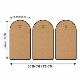 SAF Multicoloured Set of 3 Piece MDF Religious Wall Paintings image 3