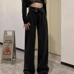 StyleCast Women High-Rise Baggy Fit Clean Look Jeans image 5