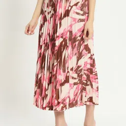 ZWERLON Printed A-Line Midi Skirt-picture-15
