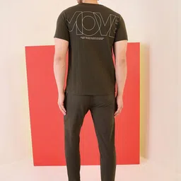 Sweet Dreams Men Printed Round Neck Short Sleeves Night suit image 4