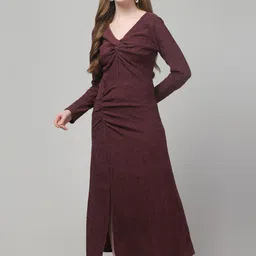 clobug Women V-Neck Maxi Dress-image-59