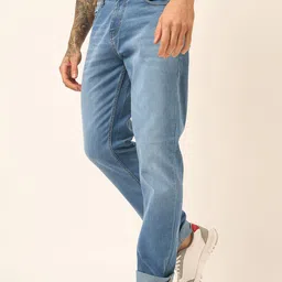Mast & Harbour Men Jean Slim Fit Light Fade Stretchable Jeans image 5