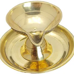 vkin amaze BRASS 172 Brass Table Diya Set image 2