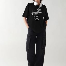 TOGS & TERRE Women Typography Printed Round Neck Cotton Oversized T-shirt-picture-45