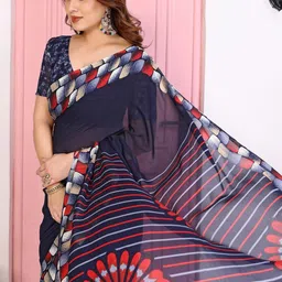 Moda Rapido Poly Georgette Saree image 2