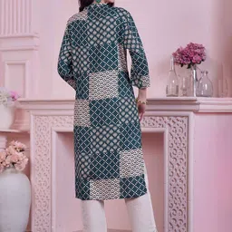 Anouk Women Printed Thread Work Kurta image 5