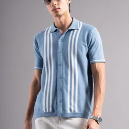 PAUL STREET Men Classic Striped Casual Shirt image 2
