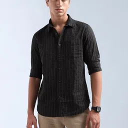 Flying Machine Men Slim Fit Striped Casual Shirt-picture-21