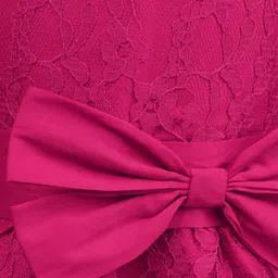 a.t.u.n. A T U N Girls Fuchsia Pink Lace Dress image 2