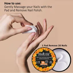 MasKing Set of 4 Anti-Acne Charcoal Facial Masks with Orange Nail Polish Remover Pads image 3