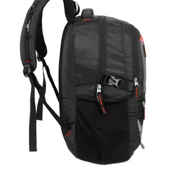 Martucci Unisex Black & Red Backpack with Reflective Strip image 5