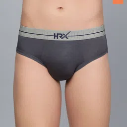 HRX by Hrithik Roshan Pack Of 2 Mid Rise Basic Briefs HRX_BRF_002_GR_OR_2PC-picture-38