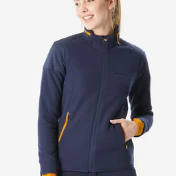 Decathlon Women Stand Collar Solid Sporty Jacket-picture-35