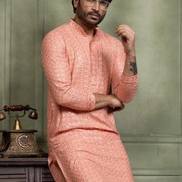 DEVOILER Men Embellished Sequinned Kurta-picture-7