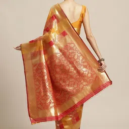 KALINI Checked Zari  Banarasi Saree image 2