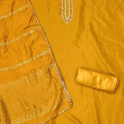 KALINI Embroidered Unstitched Dress Material image 2