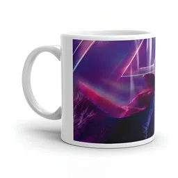 Mr UVD White & Purple Graphic Printed Ceramic Glossy Mug-picture-12