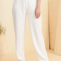 Fbella Women Relaxed Straight Leg Straight Fit Wrinkle Free Trousers-image-33