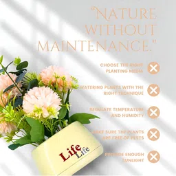 Myntra Elegant Homes Orange And Pink Artificial Flower Plant in Decorative Pot image 3