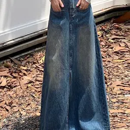 StyleCast x Revolte Women Washed Straight Maxi Skirt-picture-19