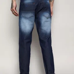 Campus Sutra Men Blue Smart Slim Fit Mildly Distressed Light Fade Stretchable Jeans image 3