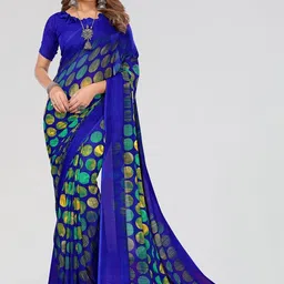 STYLETONE Polka Dot Poly Georgette Saree-picture-35