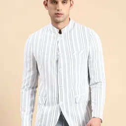 SHOWOFFFF Printed Mandarin Collar Long Sleeves Blazers image 2