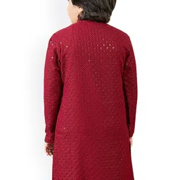 SG YUVRAJ Boys Embroidered Chikankari Khadi Kurta image 2
