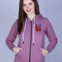 The Roadster Lifestyle Co Women Graphic Printed Long Sleeves Hooded Sweatshirt-image-85