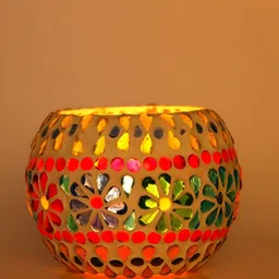 1ST TIME White & Red 2 Pieces Cylindrical Shaped Candle Holders image 5