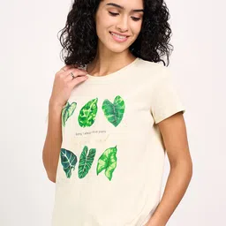 Dreamz by Pantaloons Printed Round Neck Lounge Tshirts-picture-33