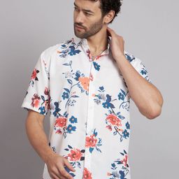 MaverIQ Men India Slim Fit Floral Printed Spread Collar Casual Shirt-picture-5