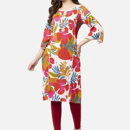 MANKSH Women Floral Printed Festive A-Line Kurta-picture-31