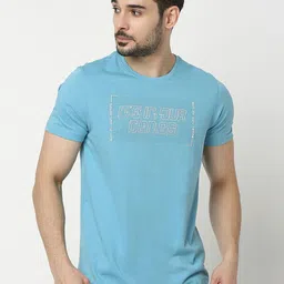 UnderJeans by Spykar Men Printed Cotton T-Shirt image 1