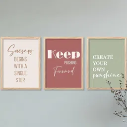 walllane Motivational Wall Art With Frame Home Decor Wall Painting For Living Room Office Bedroom image 1