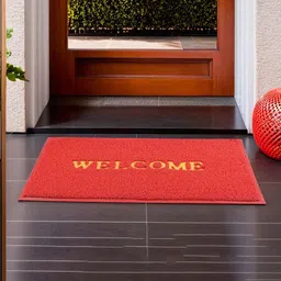 Myntra Elegant Homes Red Self-Designed Anti-Slip Eco-Friendly Absorbent Large Doormat image 5