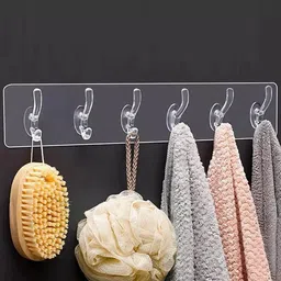 vrdh Six in 1 Self Adhesive Wall Hooks, Heavy Duty Hooks (pack of 4)1.50 Hook Rail 6-picture-48