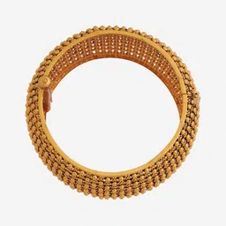Kushal's Fashion Jewellery Gold-Plated Ethnic Antique Bangle image 3