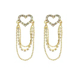 SALTY Stone Studded Contemporary Drop Earrings image 2